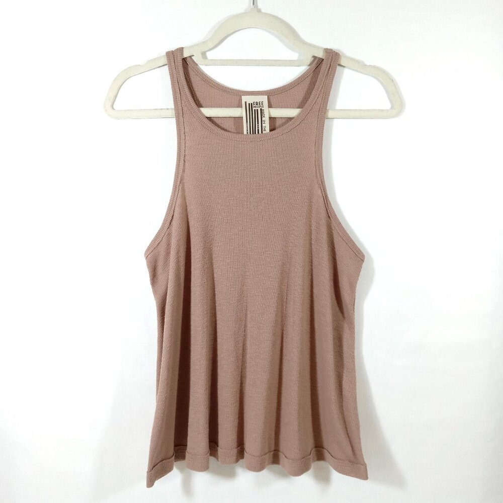 Free People Flowy Tank Top Womens Medium Taupe